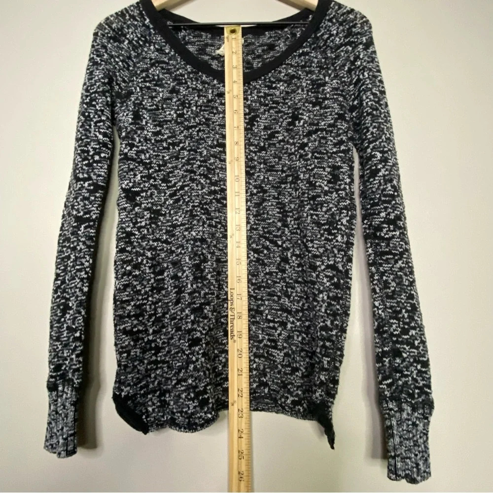 FREE PEOPLE Black Marled Scoopneck Sweater xs - Picture 5 of 5